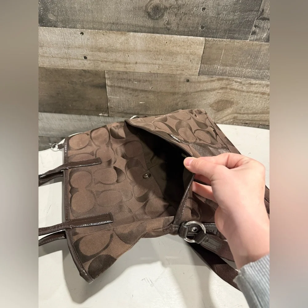 Coach | Signature Large Fold Over Crossbody Bag